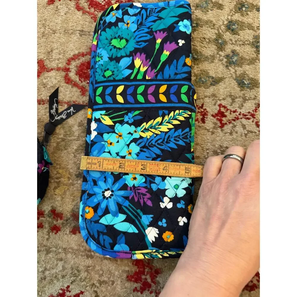 Vera Bradley Cosmetic Case Bag & Matching Case Daisy Paisley Rosey Garden Java